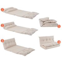 Thumbnail for Fabric Chaise Lounge Folding Sofa
