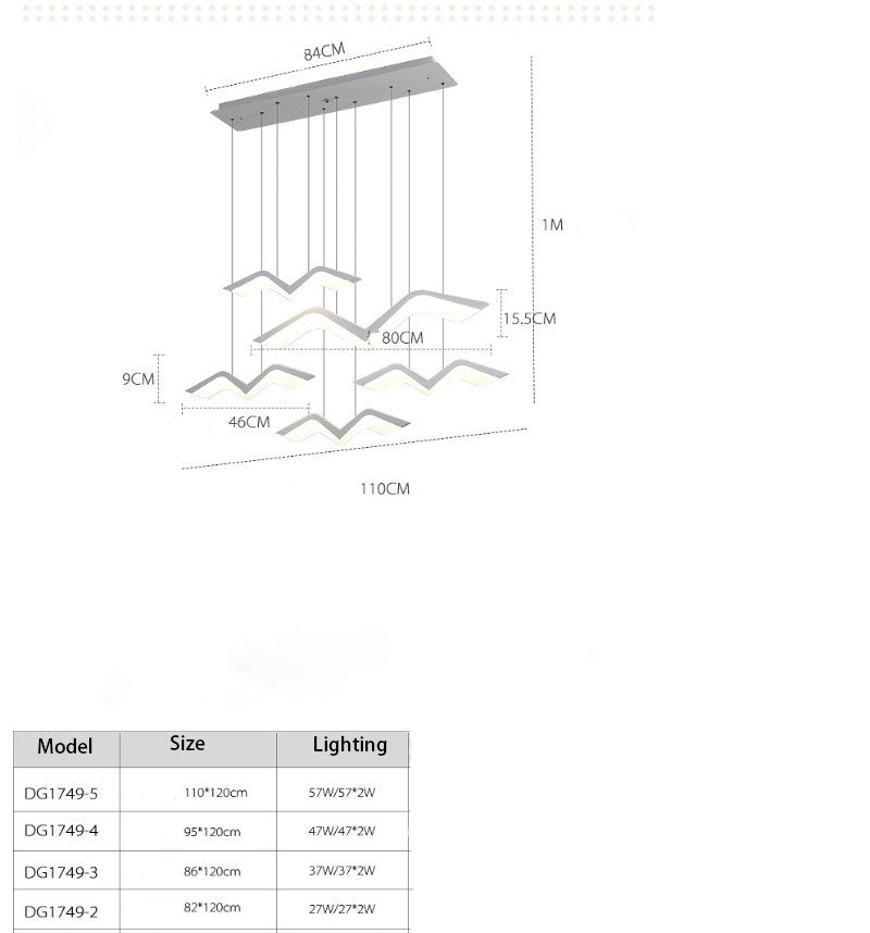 Freedom Petrel LED Chandelier | Modern Wing | Aurorae