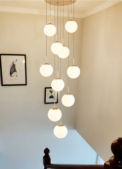 Stairway lighting hanging