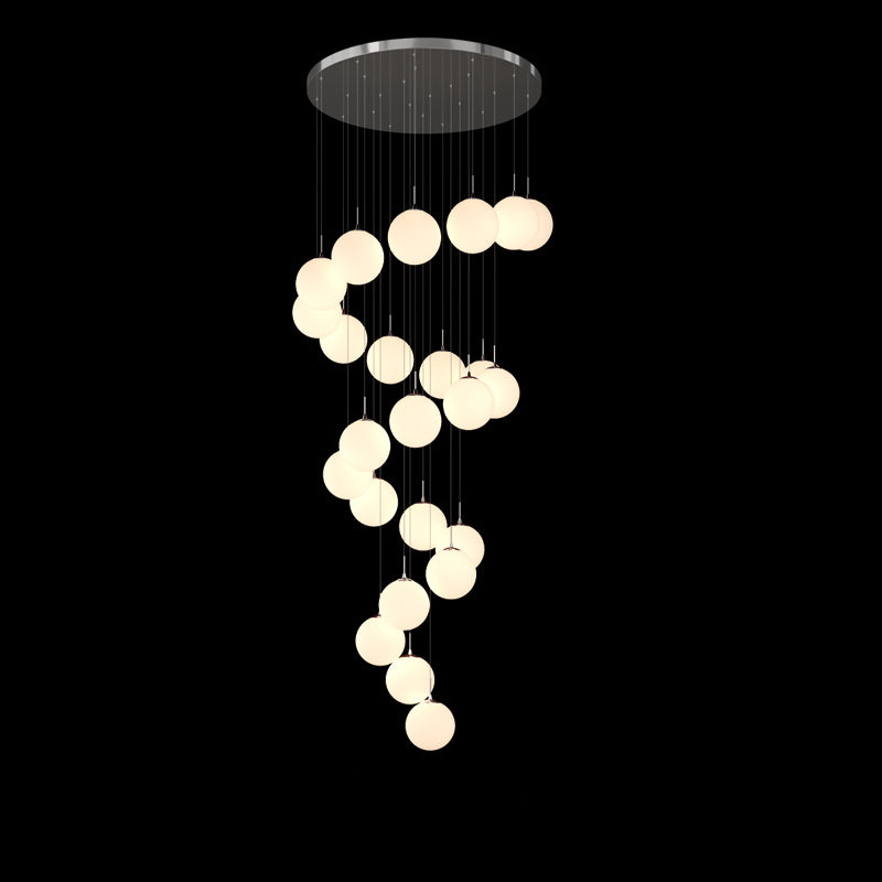 modern stairwell chandelier