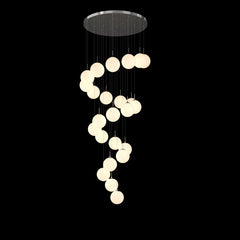 modern stairwell chandelier