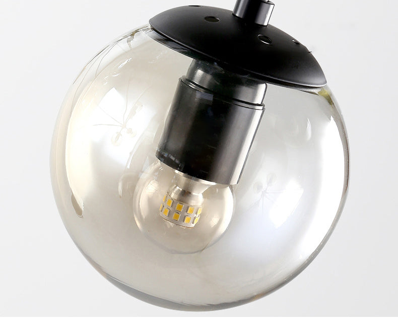 Glass Molecular Chandelier | Modern Globe LED | Aurorae