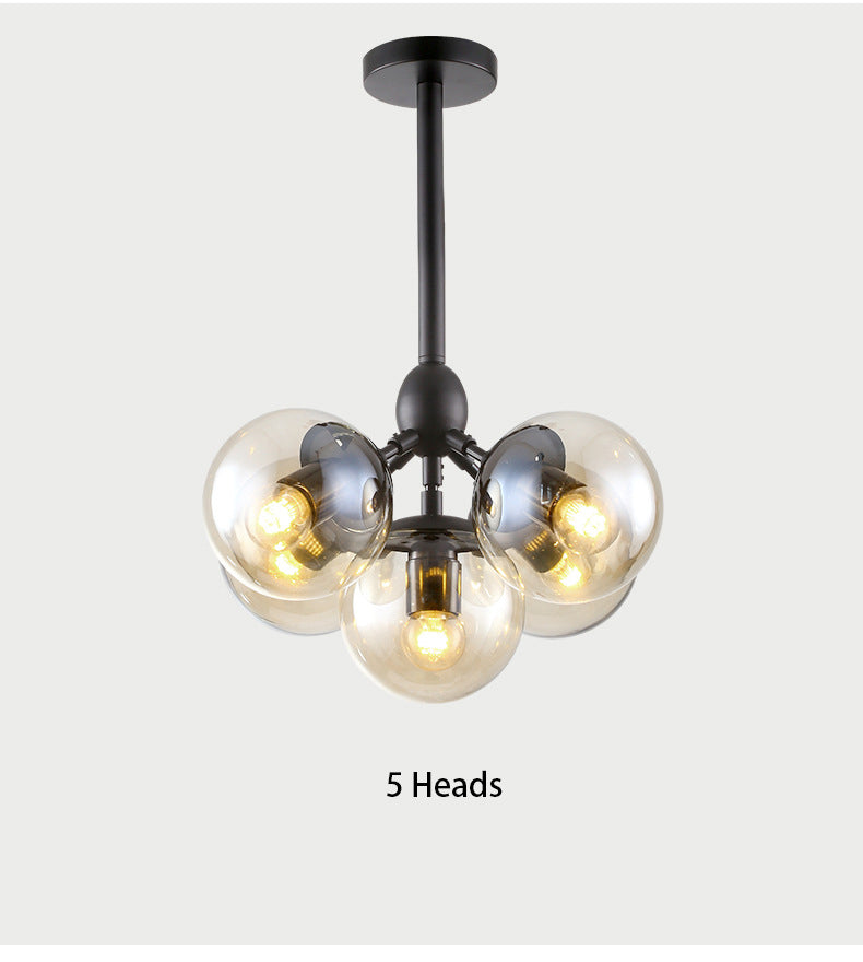 Glass Molecular Chandelier | Modern Globe LED | Aurorae