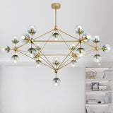 Glass Molecular Chandelier | Modern Globe LED | Aurorae