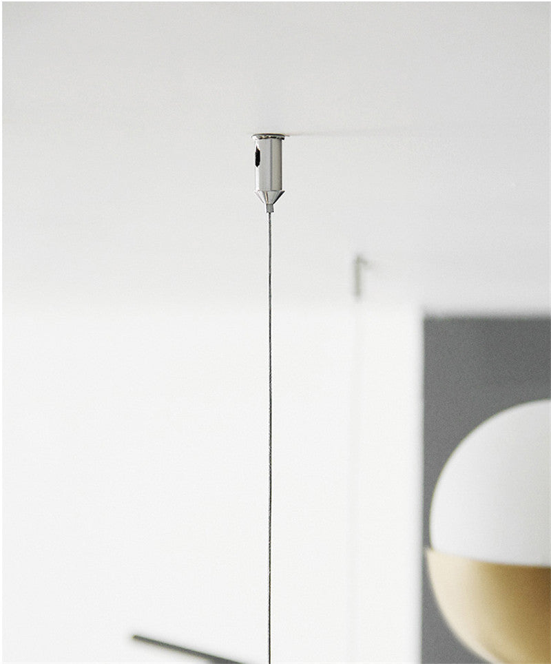 Glass Ball Balance Chandelier | Brass Modern | Aurorae