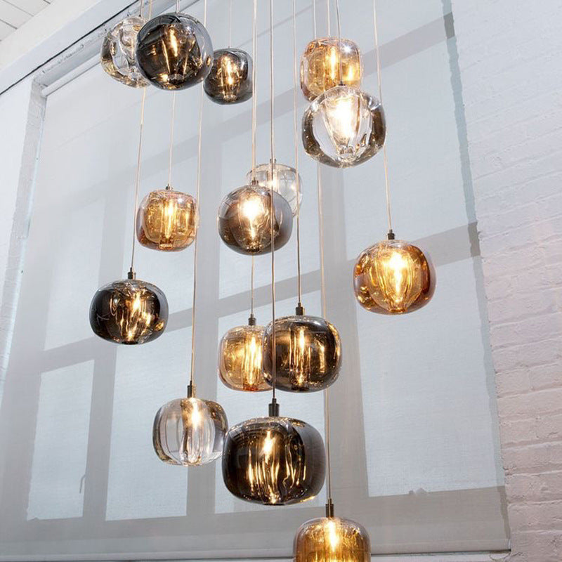 Gorgeous Glass Pendant Light | Organic Chrome LED | Aurorae
