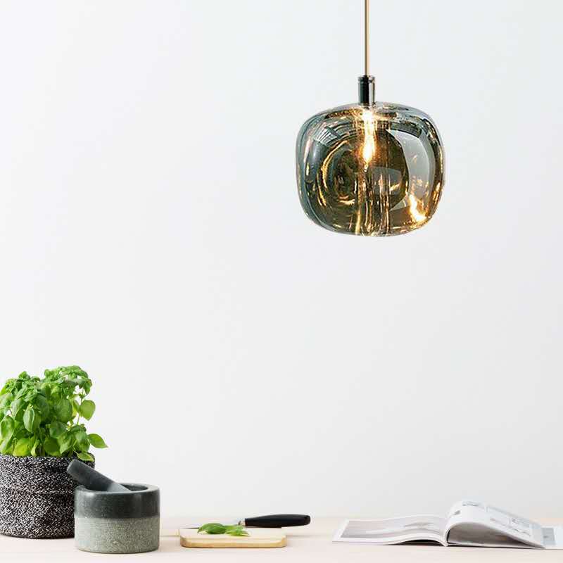 Gorgeous Glass Pendant Light | Organic Chrome LED | Aurorae
