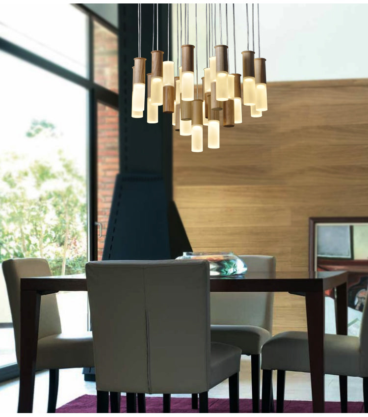 Grow Stick Pendant Light | Wooden LED Modern | Aurorae