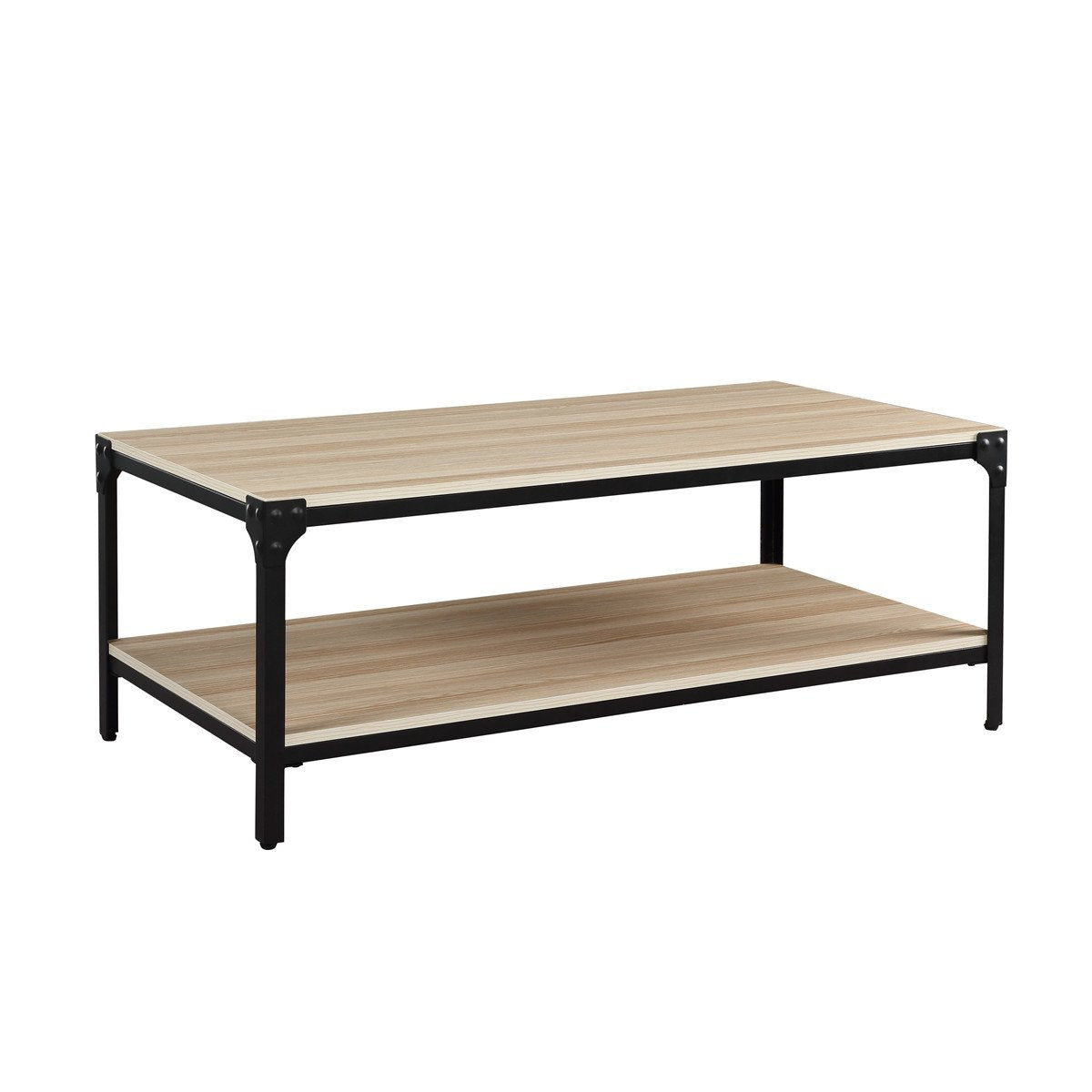 Industrial Coffee Table for Living Room | Wood Look Accent Furniture
