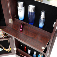 Thumbnail for Jewelry Storage Mirror Cabinet in Brown With LED Lights