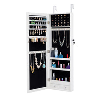 Thumbnail for Jewelry Storage Mirror Pendant Cabinet in White