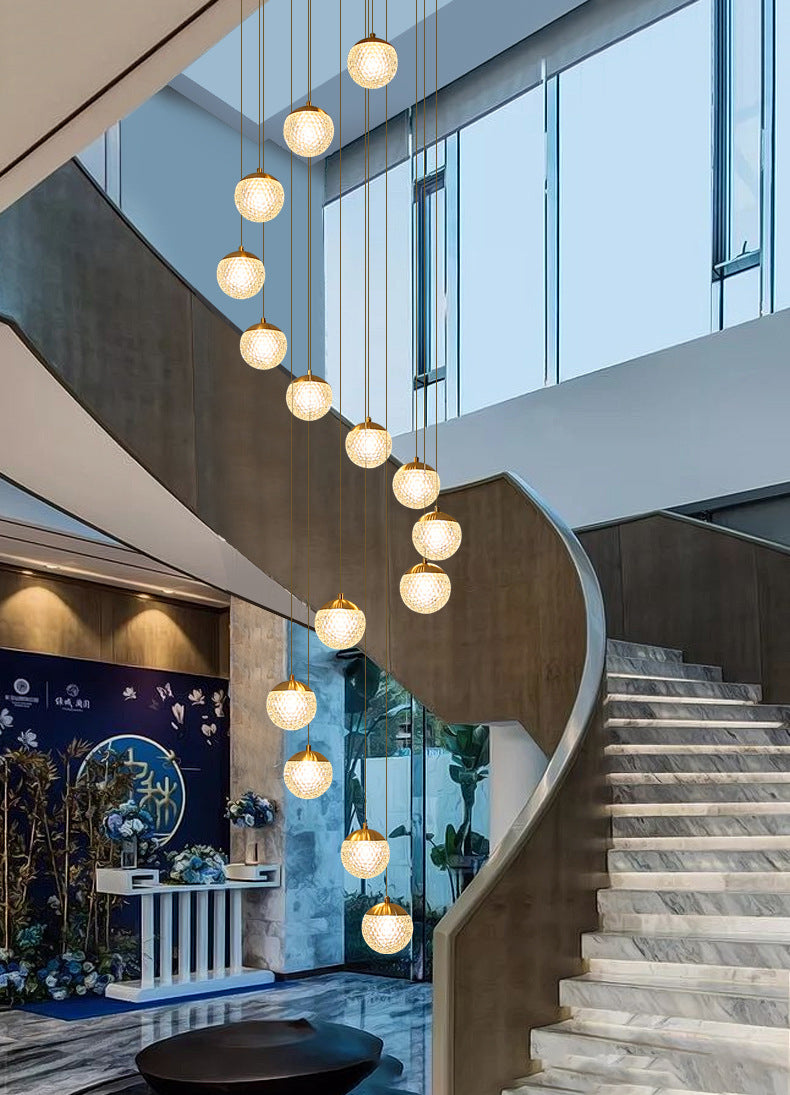 Sparkling LED Chandelier | Glass & Brass Modern | Aurorae