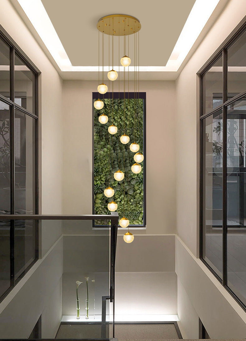 Sparkling LED Chandelier | Glass & Brass Modern | Aurorae