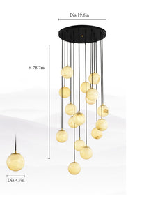 stairwell chandelier