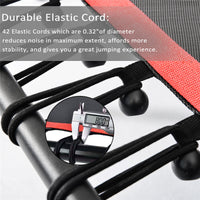Thumbnail for 48 inch Mini Fitness Trampoline with Adjustable Handrail Bar Red