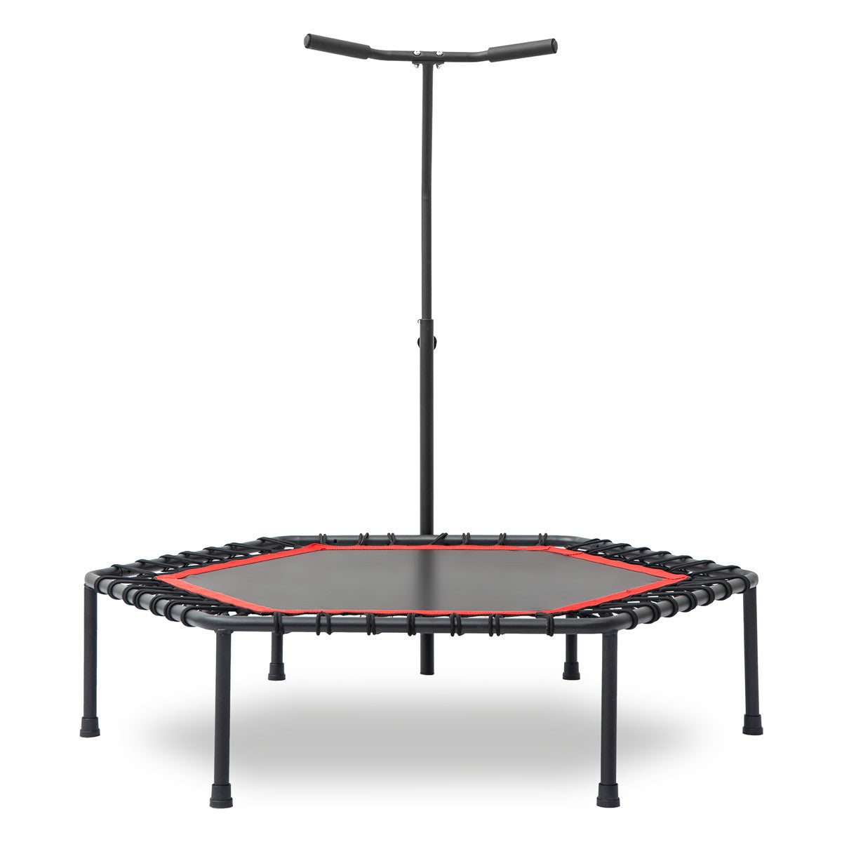 48 inch Mini Fitness Trampoline with Adjustable Handrail Bar Red – AURORAE