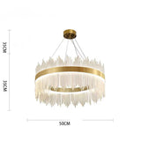Modern Crystal Round Chandelier | Gold LED | Aurorae