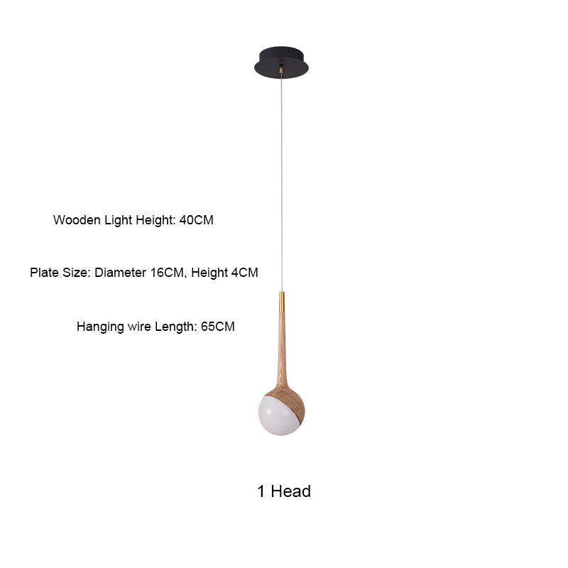 Modern Gourd Hanging Light | Wooden LED Pendant | Aurorae