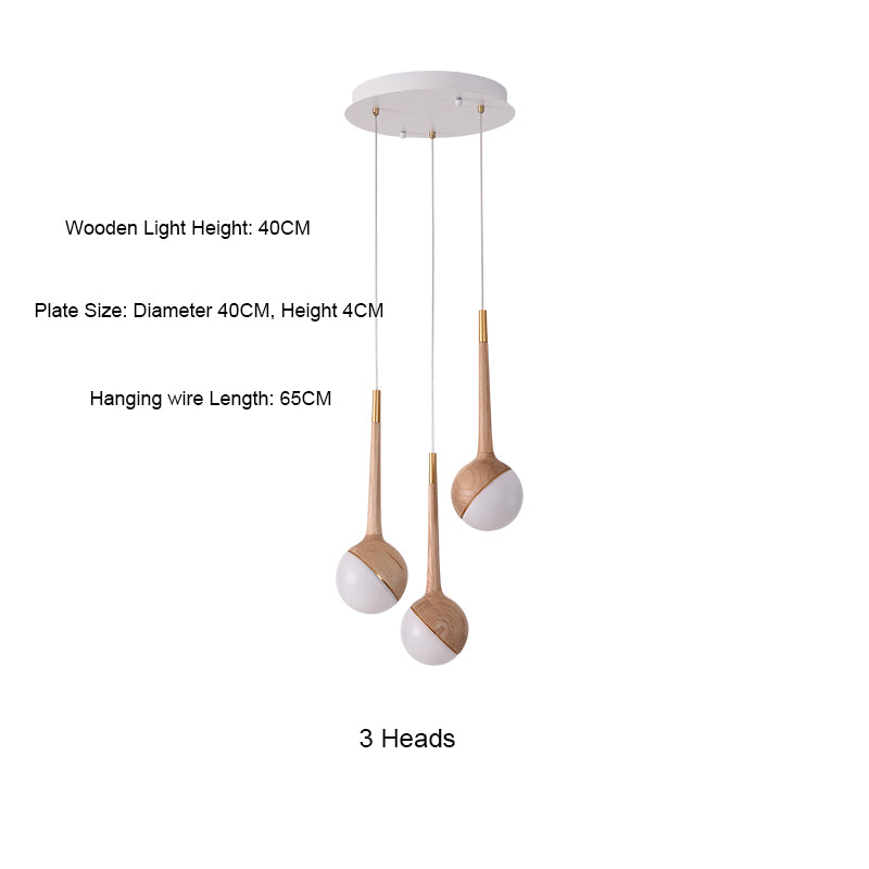 Modern Gourd Hanging Light | Wooden LED Pendant | Aurorae