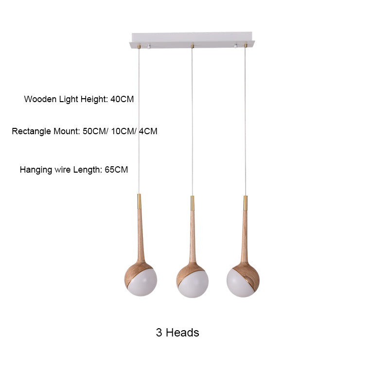 Modern Gourd Hanging Light | Wooden LED Pendant | Aurorae