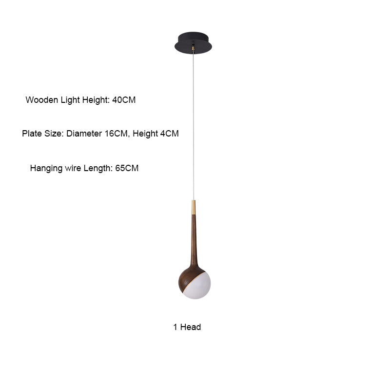Modern Gourd Hanging Light | Wooden LED Pendant | Aurorae