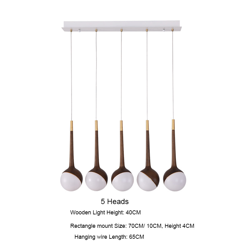 Modern Gourd Hanging Light | Wooden LED Pendant | Aurorae