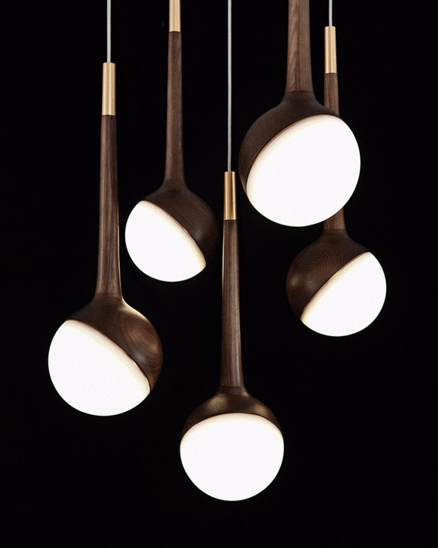 Modern Gourd Hanging Light | Wooden LED Pendant | Aurorae