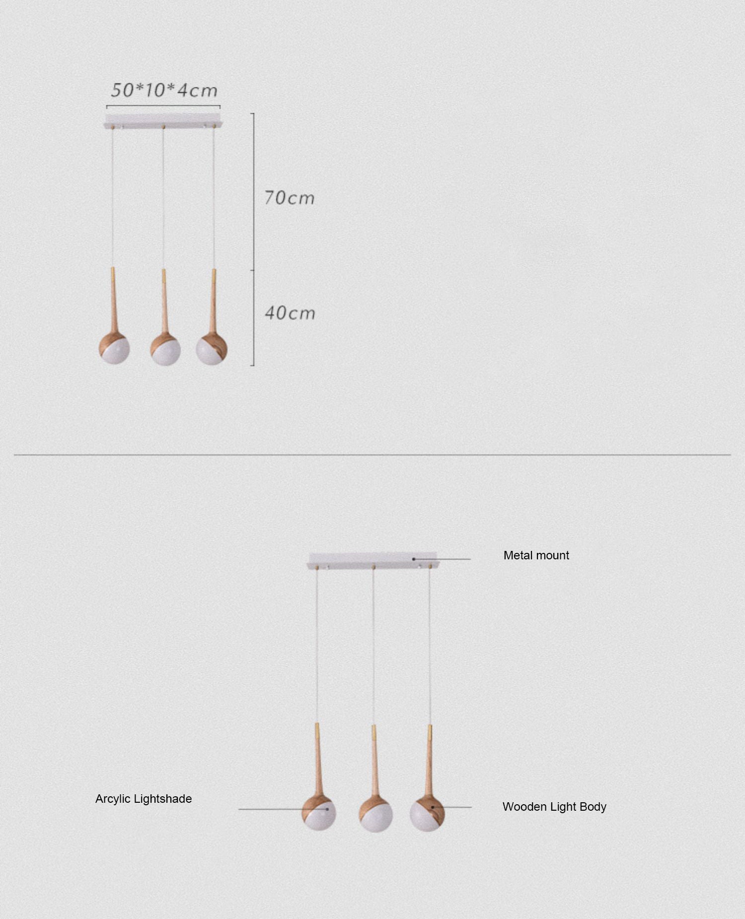 Modern Gourd Hanging Light | Wooden LED Pendant | Aurorae