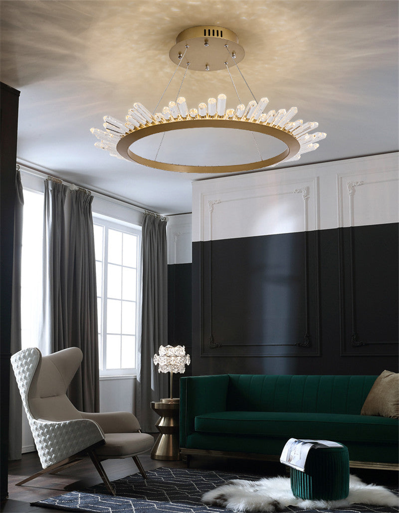 Modern Crystal Polygonal Chandelier | Geometric LED | Aurorae