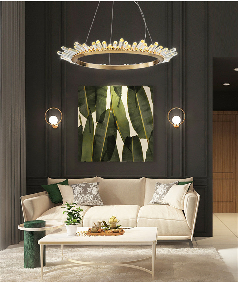 Modern Crystal Polygonal Chandelier | Geometric LED | Aurorae