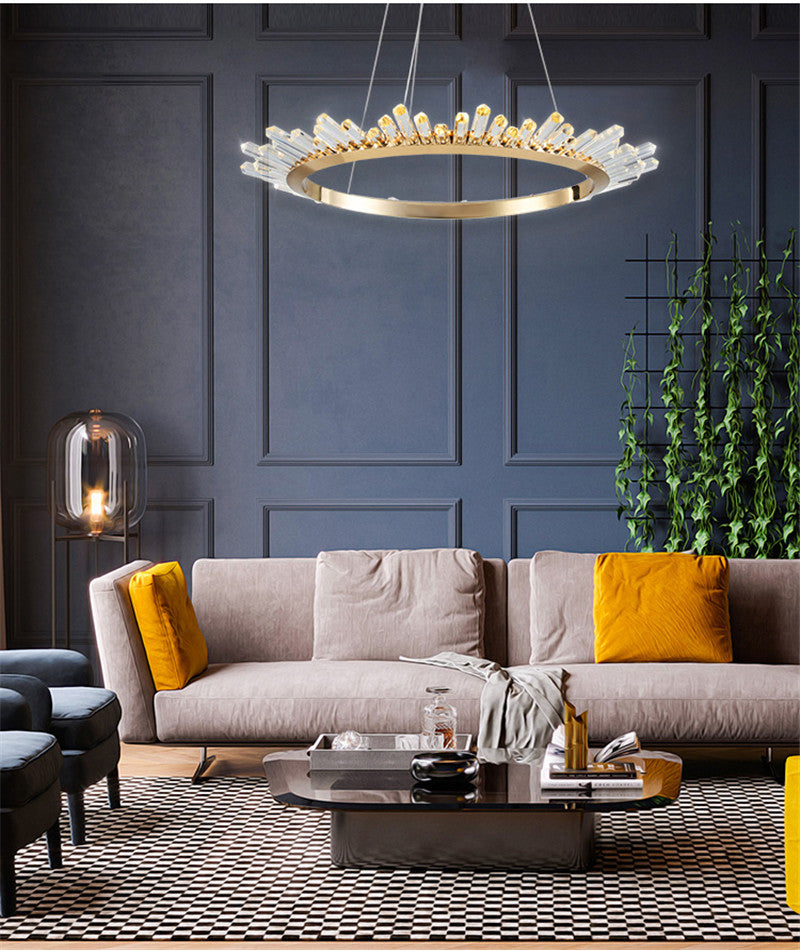 Modern Crystal Polygonal Chandelier | Geometric LED | Aurorae