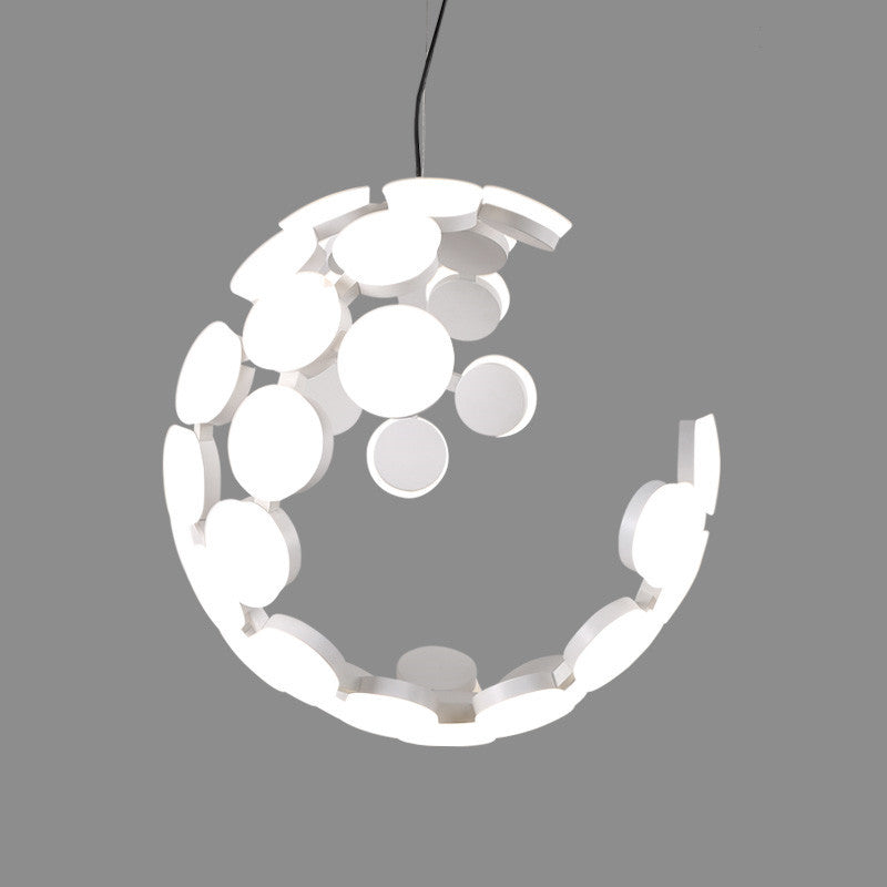 Moon LED Chandelier | Modern Industrial Ring | Aurorae