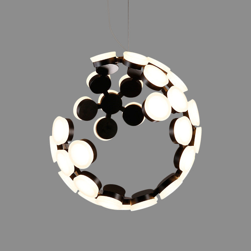 Moon LED Chandelier | Modern Industrial Ring | Aurorae