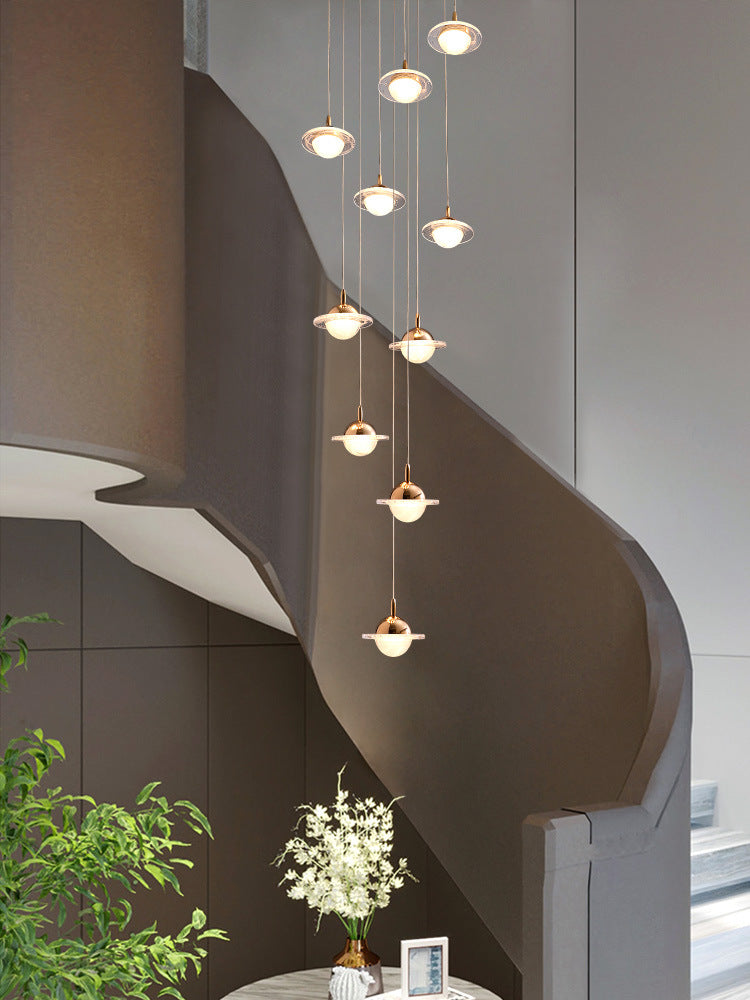 Multi-Light Glass Pendant | Brass Hand-Blown | Aurorae