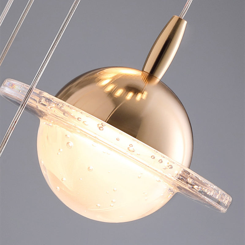 Multi-Light Glass Pendant | Brass Hand-Blown | Aurorae