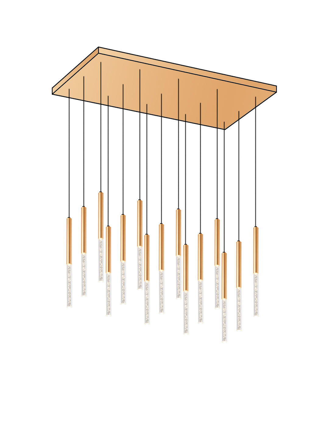 Multi-Pendant Crystal Chandelier | LED Cluster | Aurorae