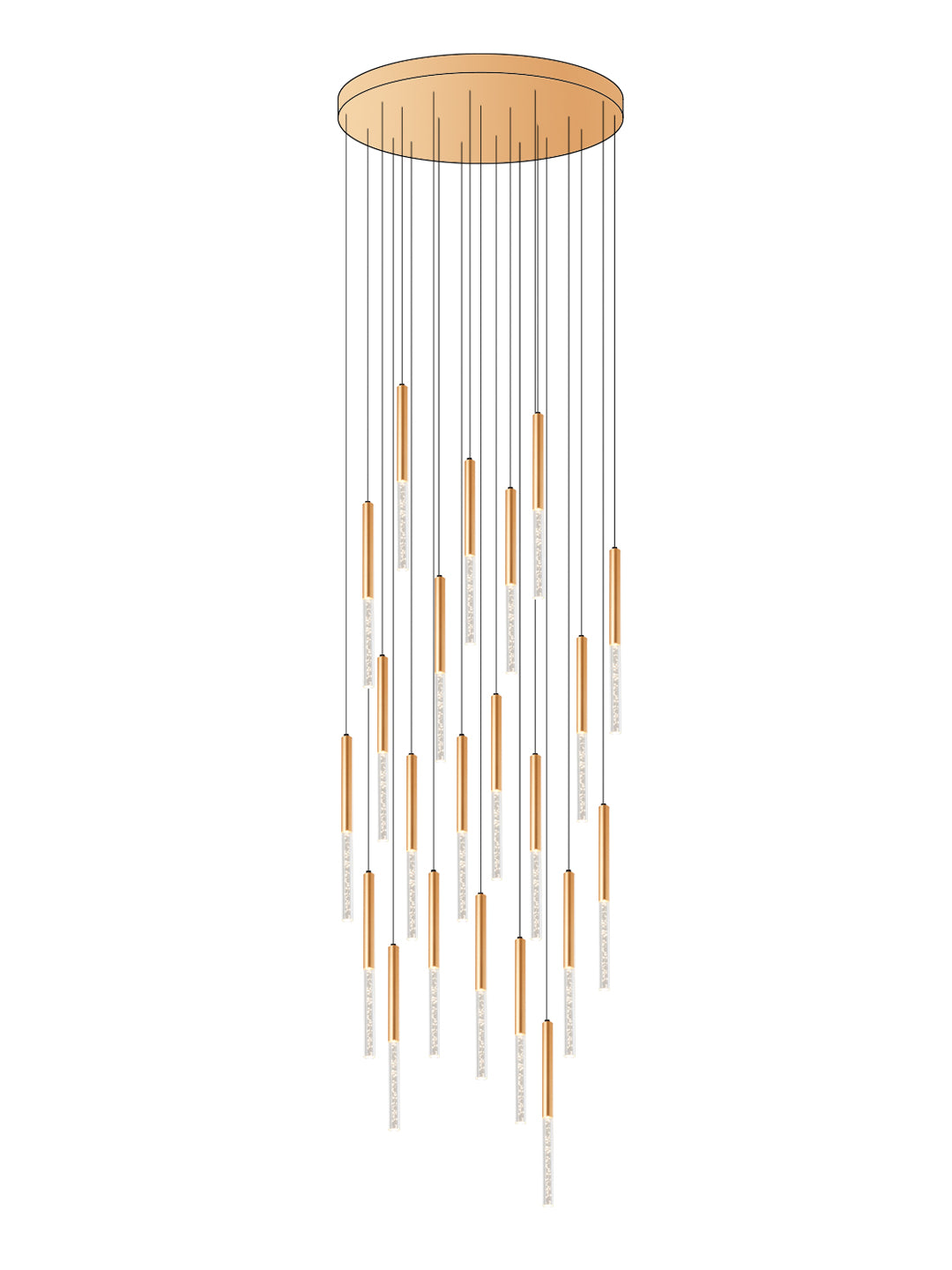 Multi-Pendant Crystal Chandelier | LED Cluster | Aurorae