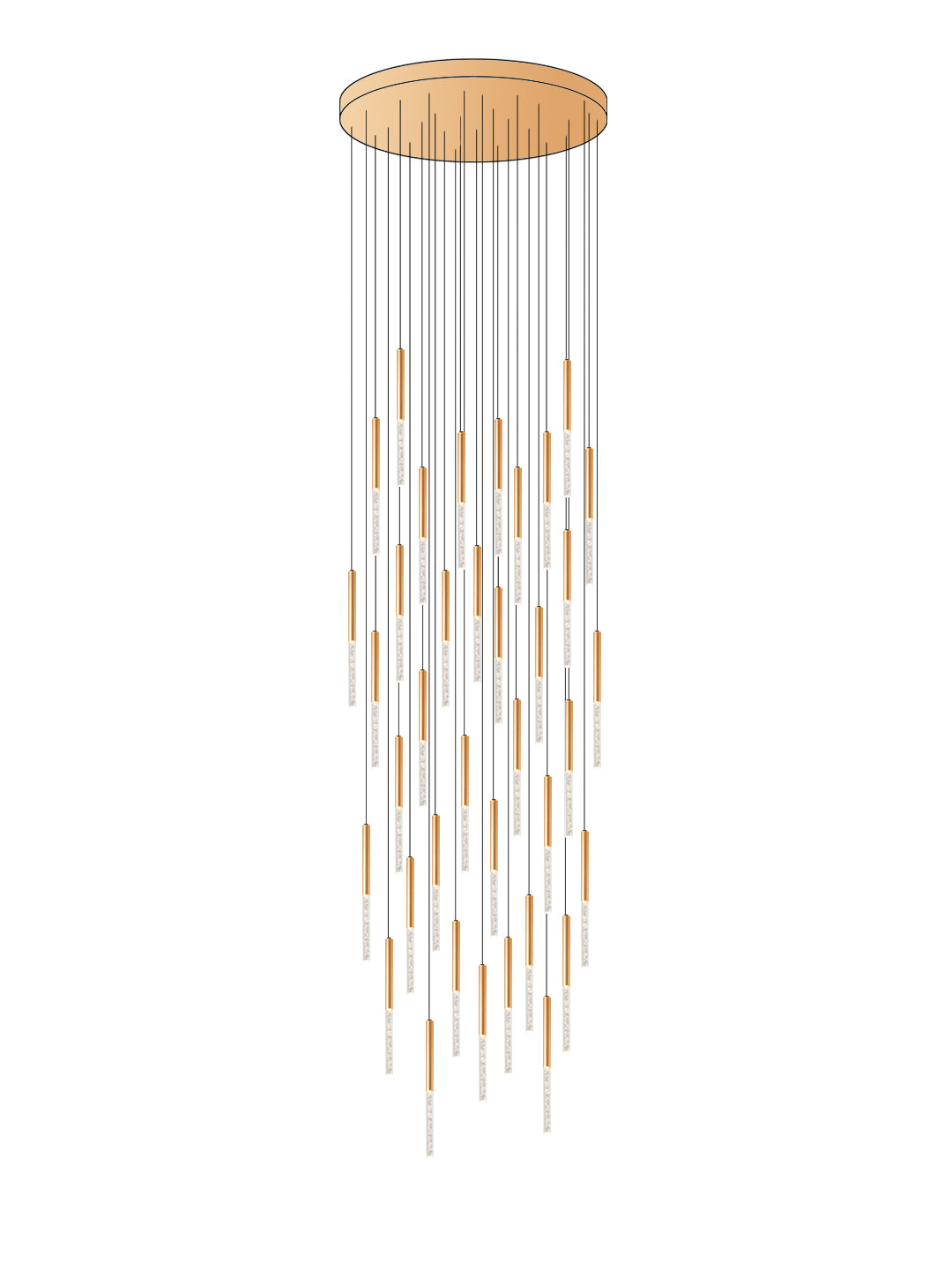 Multi-Pendant Crystal Chandelier | LED Cluster | Aurorae