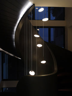 glass pendant lighting in  white