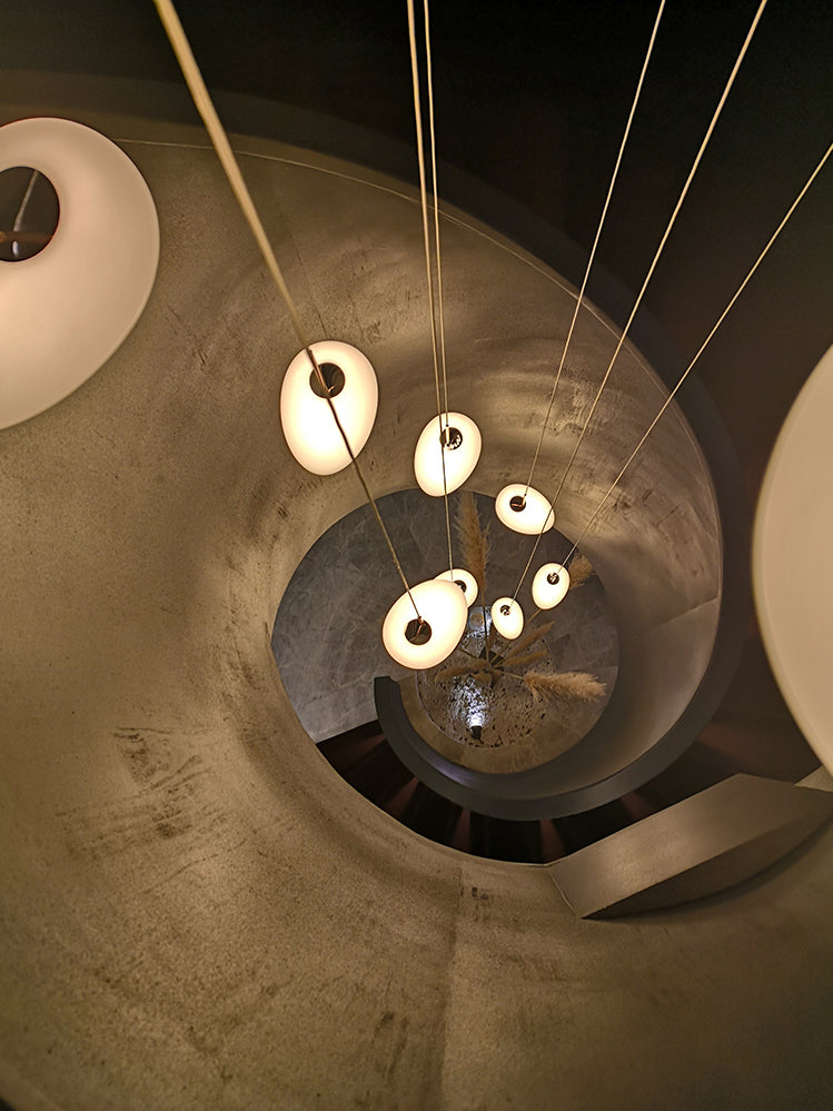 multi-pendants light chandelier for stairwell