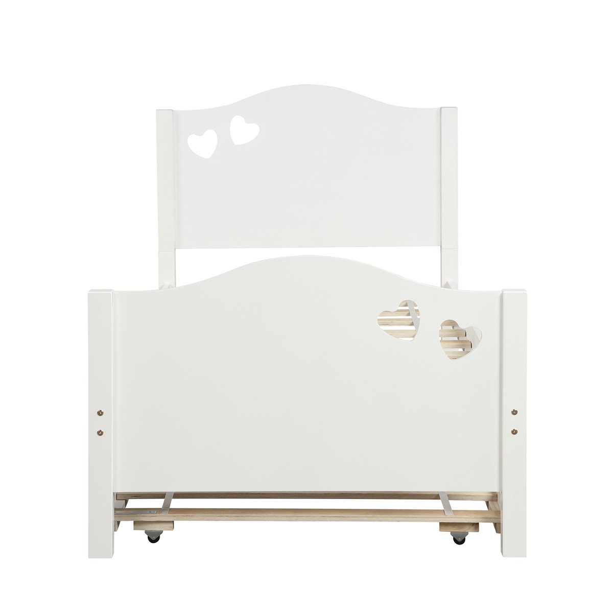 Platform Bed With Trundle | Loving Shape | White – AURORAE