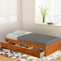 Thumbnail for Platform Storage Bed with 3 Drawers Storage Twin Size