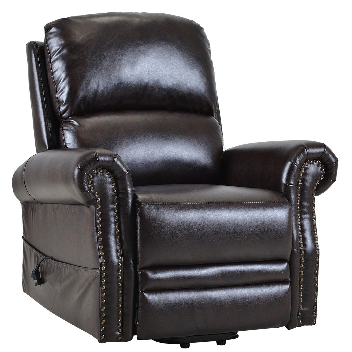Power Lift Recliner Chair PU Leather Heavy Duty Reclining Mechanism Living Room Furniture