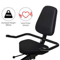 Thumbnail for Recumbent Exercise Bike with 8-Level Resistance | Bluetooth Monitor | Easy Adjustable Seat