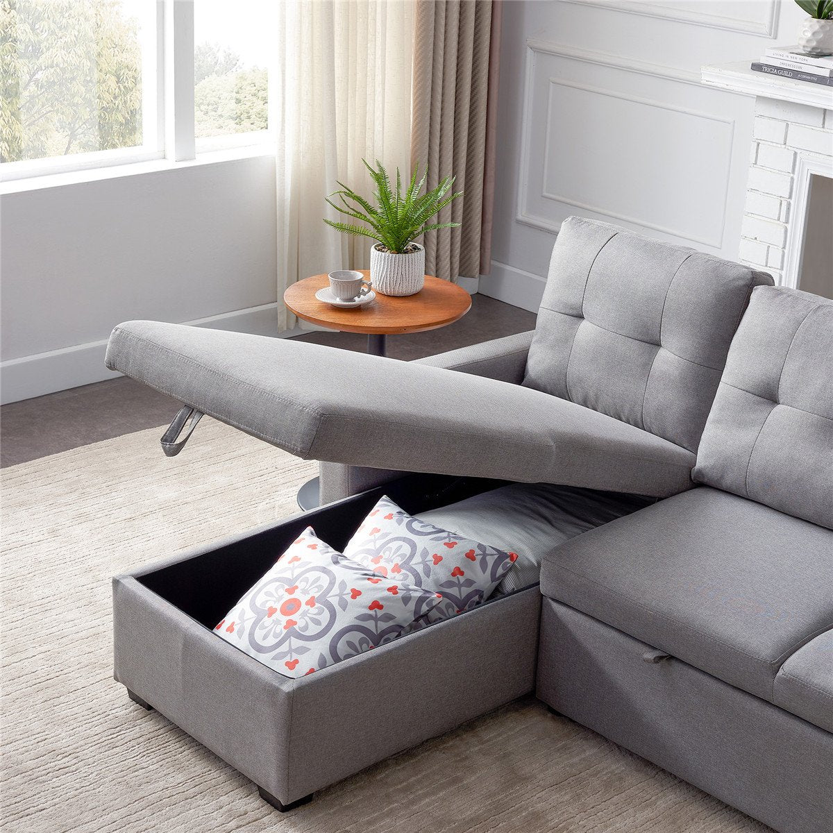Reversible Sleeper Sectional Sofa