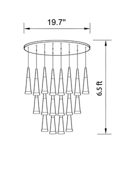 Large chandelier high ceilings