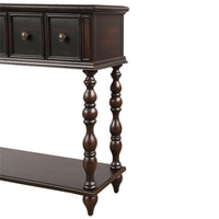 Thumbnail for Rustic Console Sofa Table Antique-inspired Design with two Exquisite Drawers and Bottom Shelf