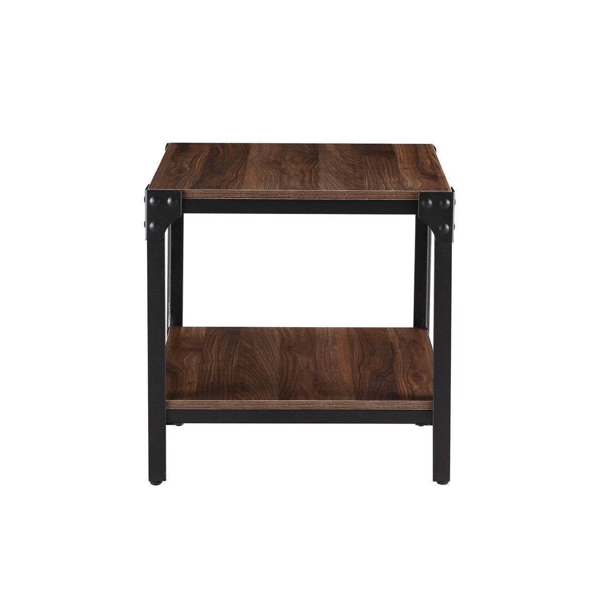 Rustic Farmhouse Square Wood Side End Accent Table Living Room
