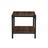 Thumbnail for Rustic Farmhouse Square Wood Side End Accent Table Living Room
