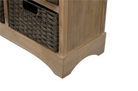 Thumbnail for Rustic Storage Cabinet with Two Drawers and Four Classic Fabric Basket for Living Room